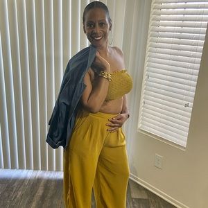 2 piece woven pant set